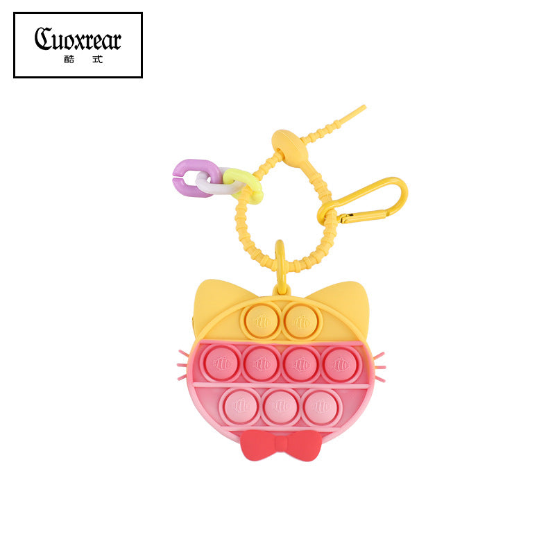 Wholesale Cute Unzipped Coin Purse Cartoon Silica gel Keychain